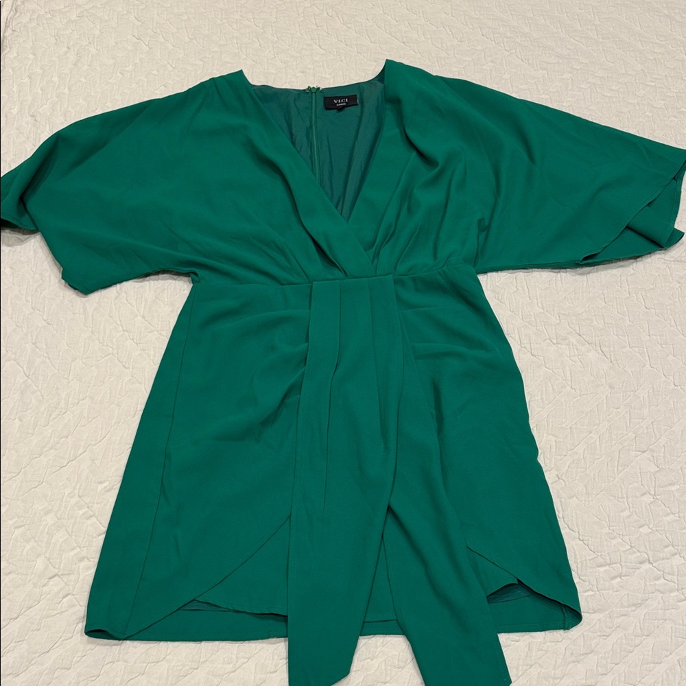 Vici Green Midi Dress